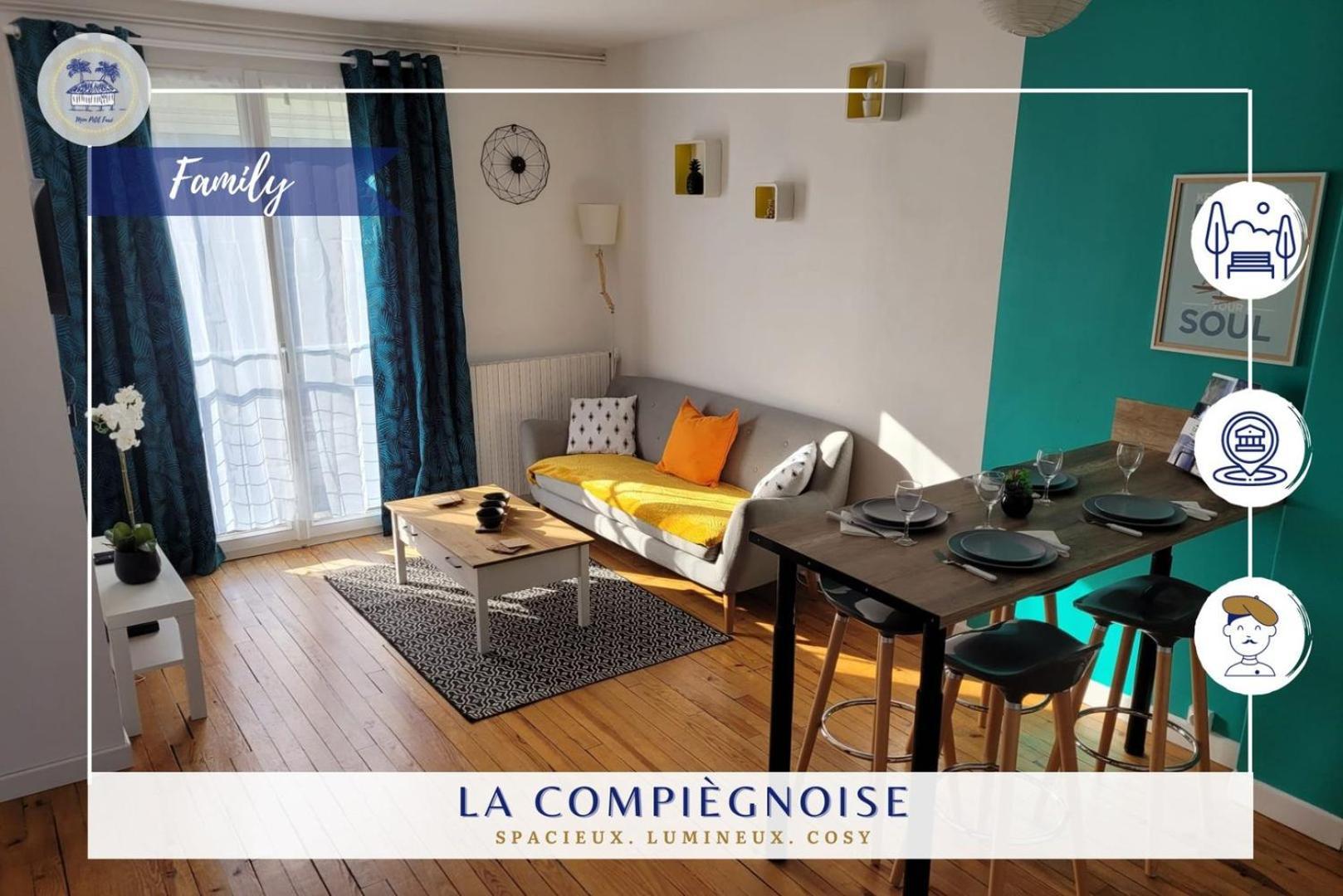 Ferienwohnung La Compiegnoise - Spacieux - Lumineux - Cosy Compiègne Exterior foto